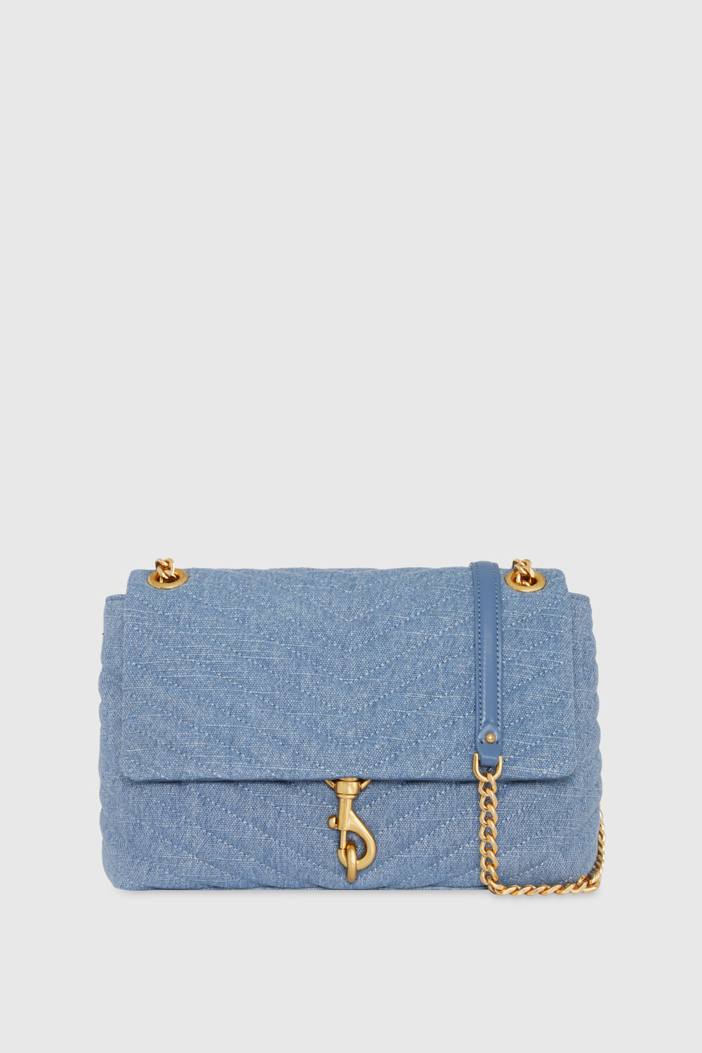 Rebecca Minkoff Edie – Schultertasche mit Klappe in Blau