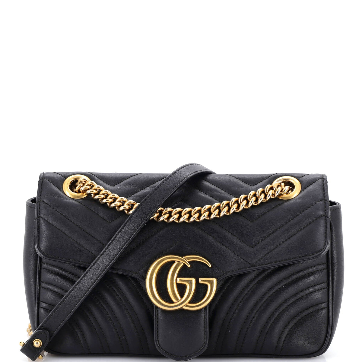 Gucci GUCCI GG Marmont Flap Bag Matelasse Leather Medium