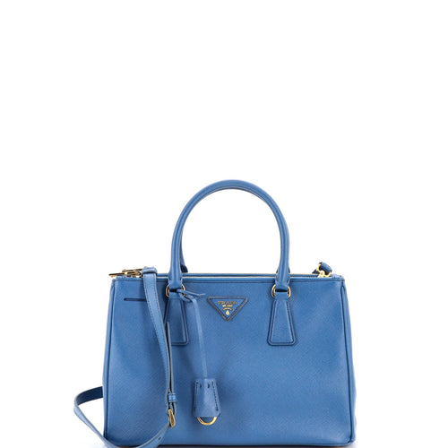 PRADA Double Zip Lux Tote Saffiano Leather Small