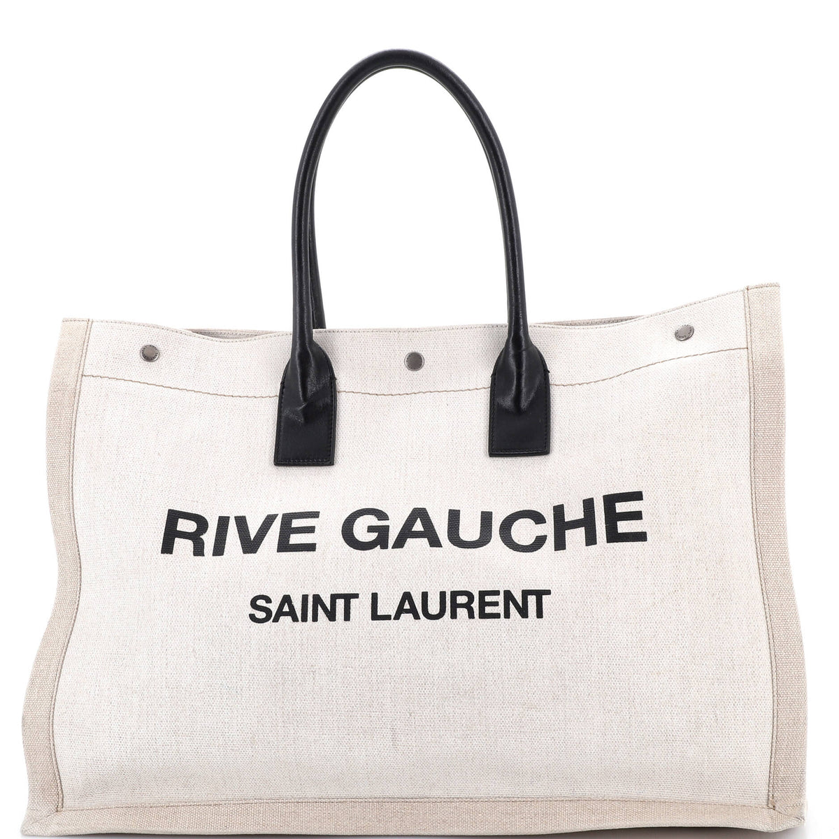 Saint Laurent Rive Gauche Shopper Tote Canvas Large