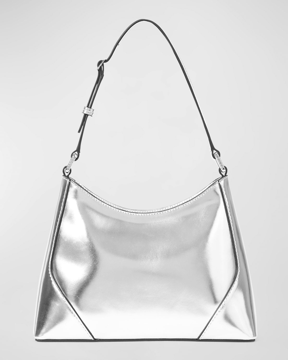 Staud Linda Metallic Leather Shoulder Bag