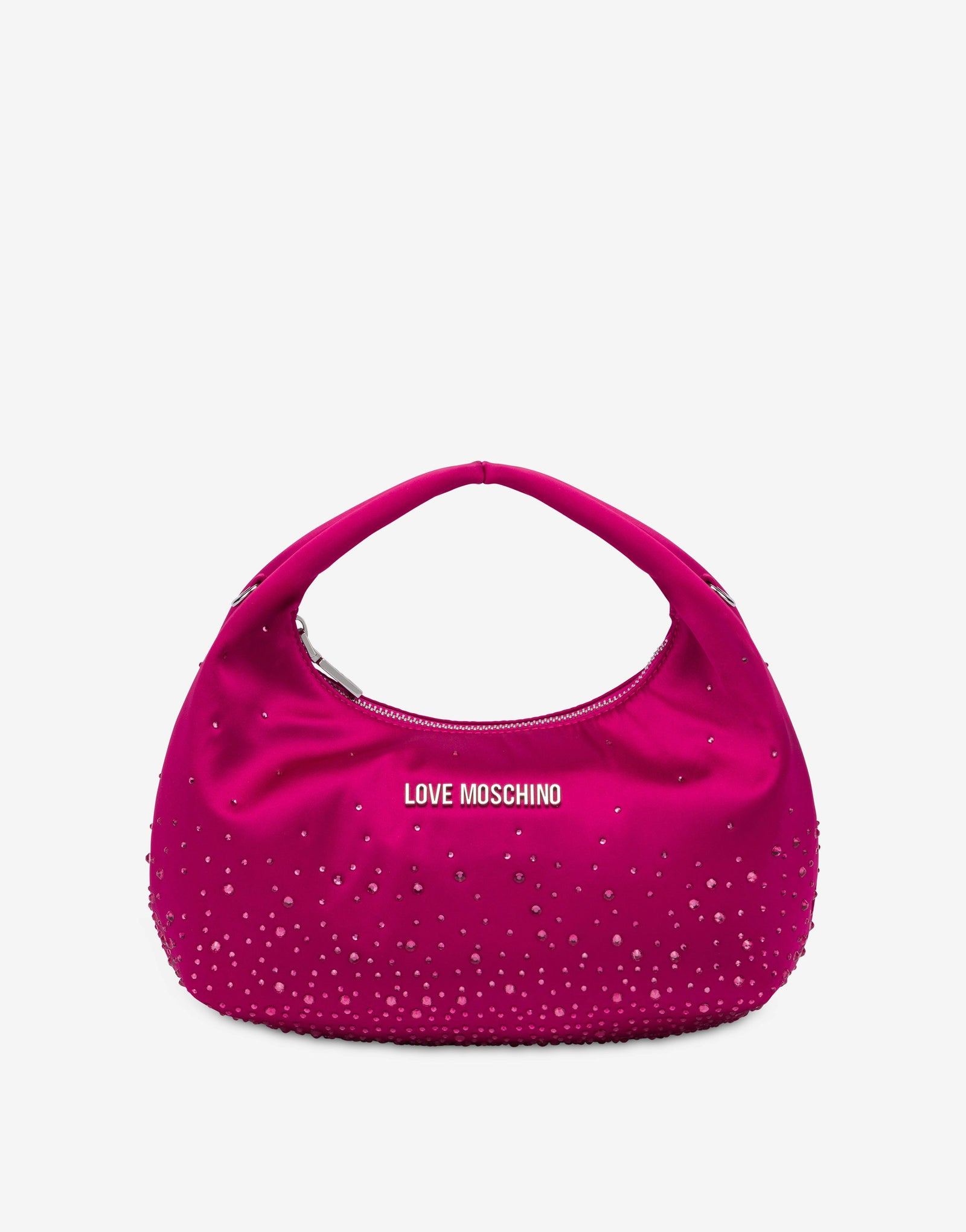 Love Moschino Sac Hobo En Satin Avec Strass