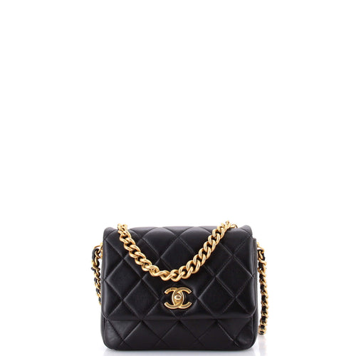 CHANEL Side Note Flap Bag Quilted Lambskin Small