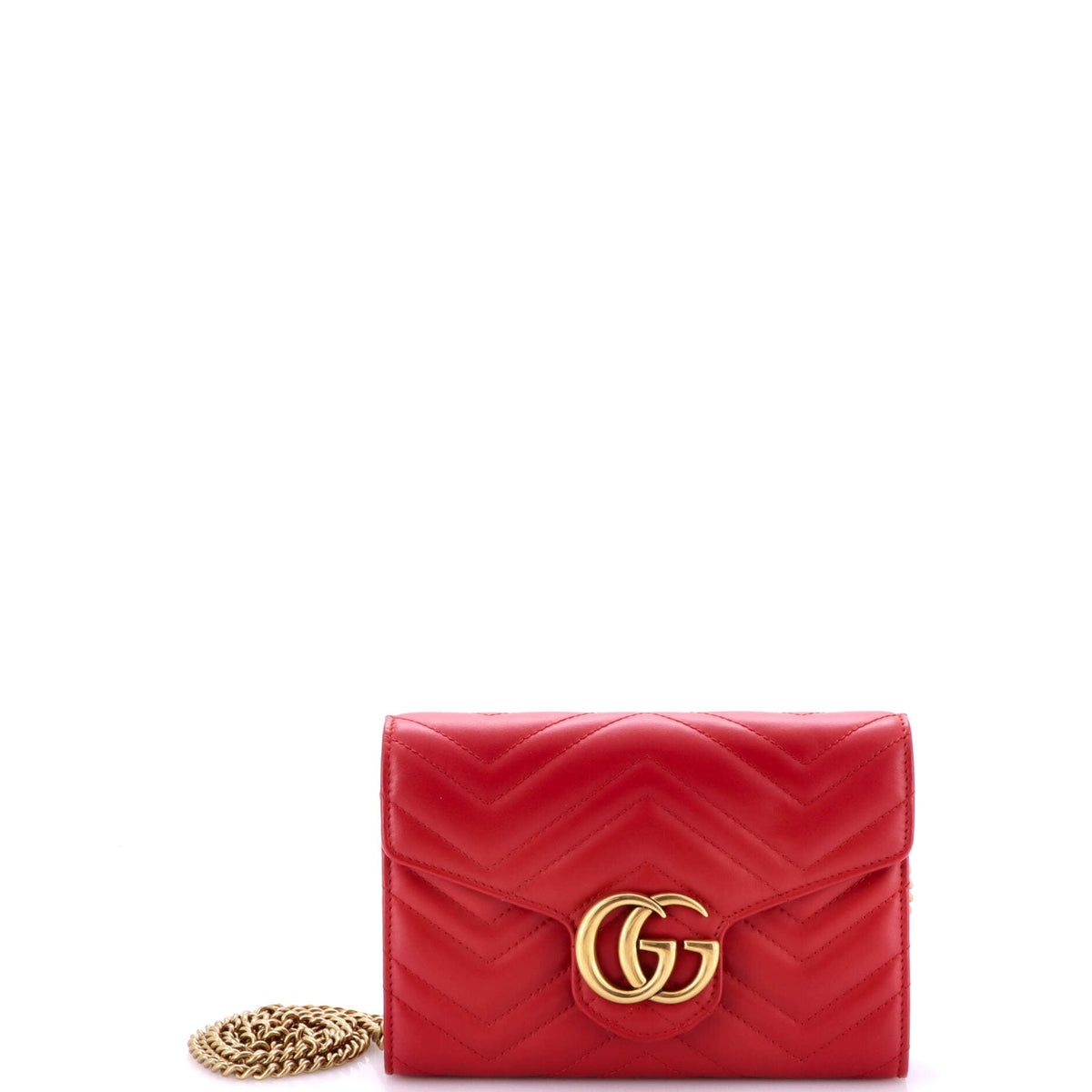 Gucci GUCCI GG Marmont Chain Wallet Matelasse Leather Mini