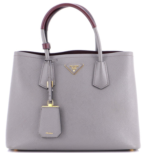 PRADA Cuir Double Tote Saffiano Leather Medium