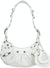 Women's Le Cagole Xs Leather Shoulder Bag in White | Size UNICA | 6713091VG9Y