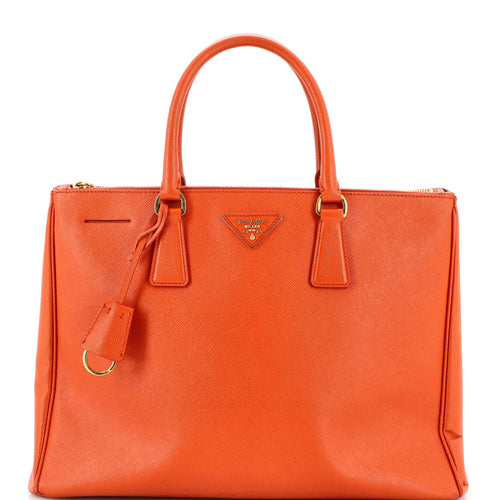 PRADA Double Zip Lux Tote Saffiano Leather Large