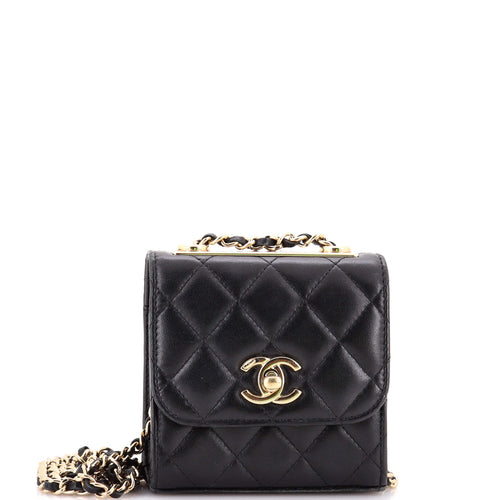 CHANEL Trendy CC Clutch with Chain Quilted Lambskin Small