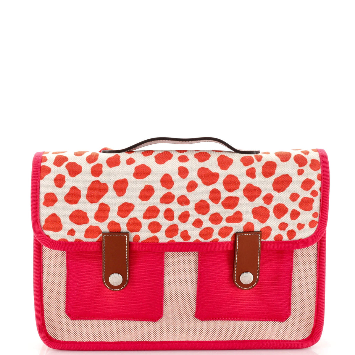 Hermès School Bag Printed Toile