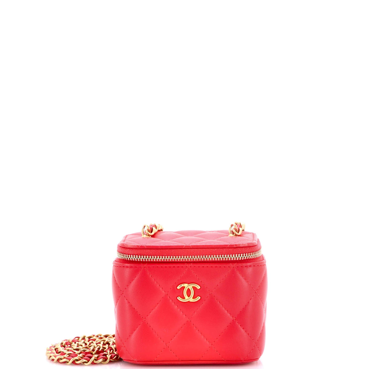 Chanel CHANEL Classic Vanity Case with Chain Quilted Lambskin Mini