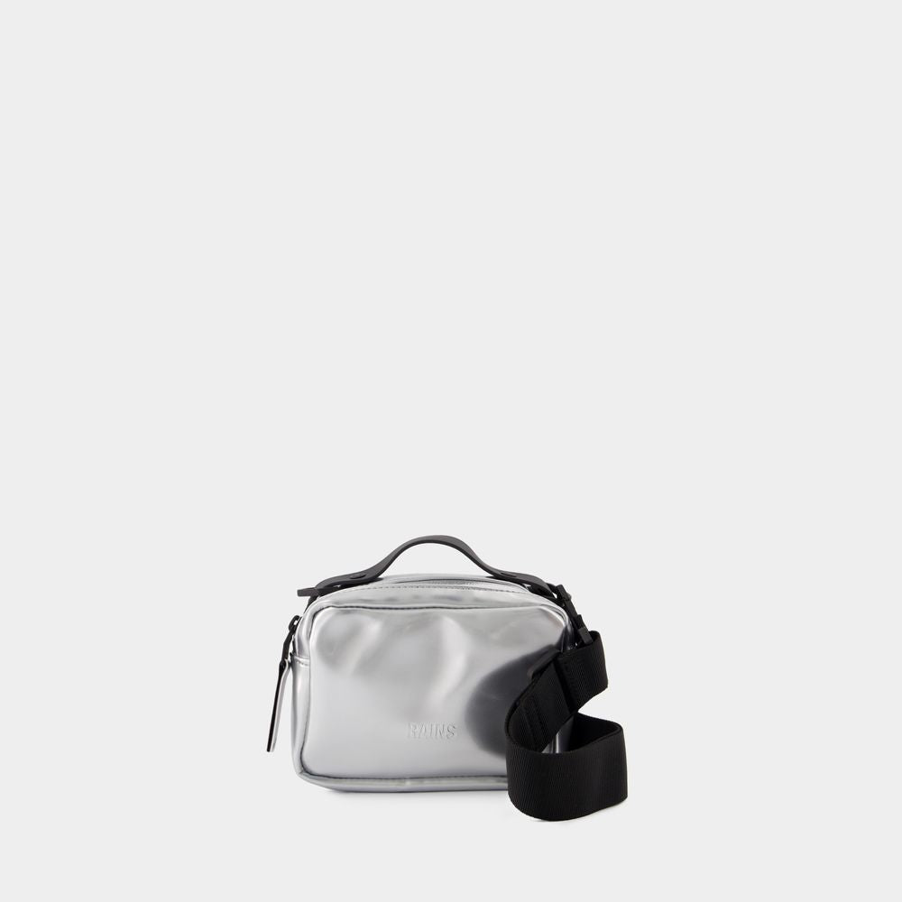 Rains Women's Box Micro W3 Crossbody in Silver | 14120