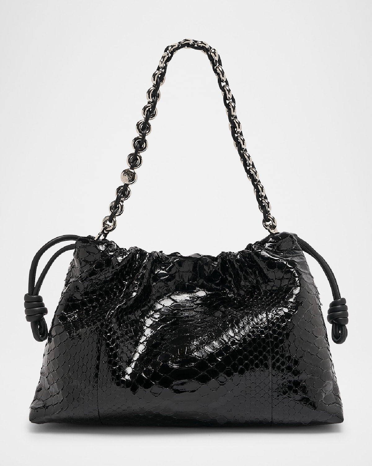 Loewe Flamenco Large Shoulder Bag in Patent Python