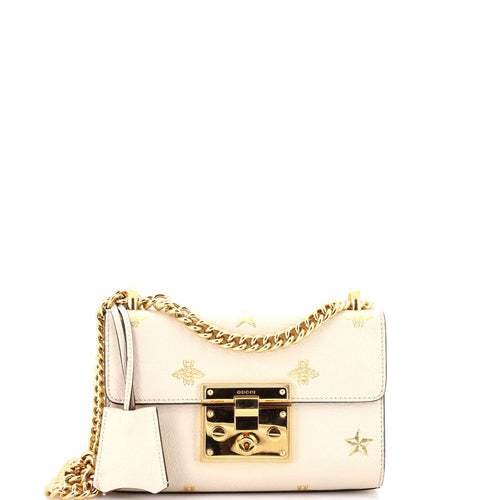 GUCCI Padlock Shoulder Bag Printed Leather Small
