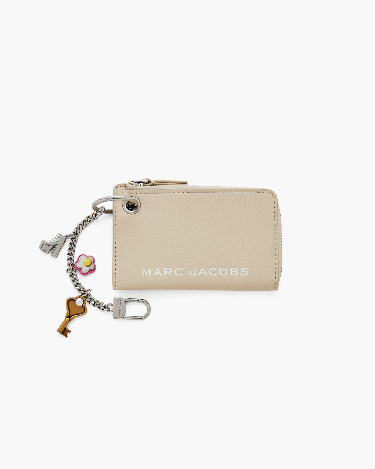 Marc Jacobs The Top Zip Charm Wallet in Cloud White