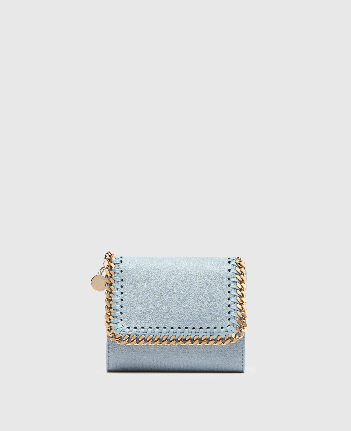 Stella McCartney Falabella Small Flap Wallet, Woman, Duck Egg