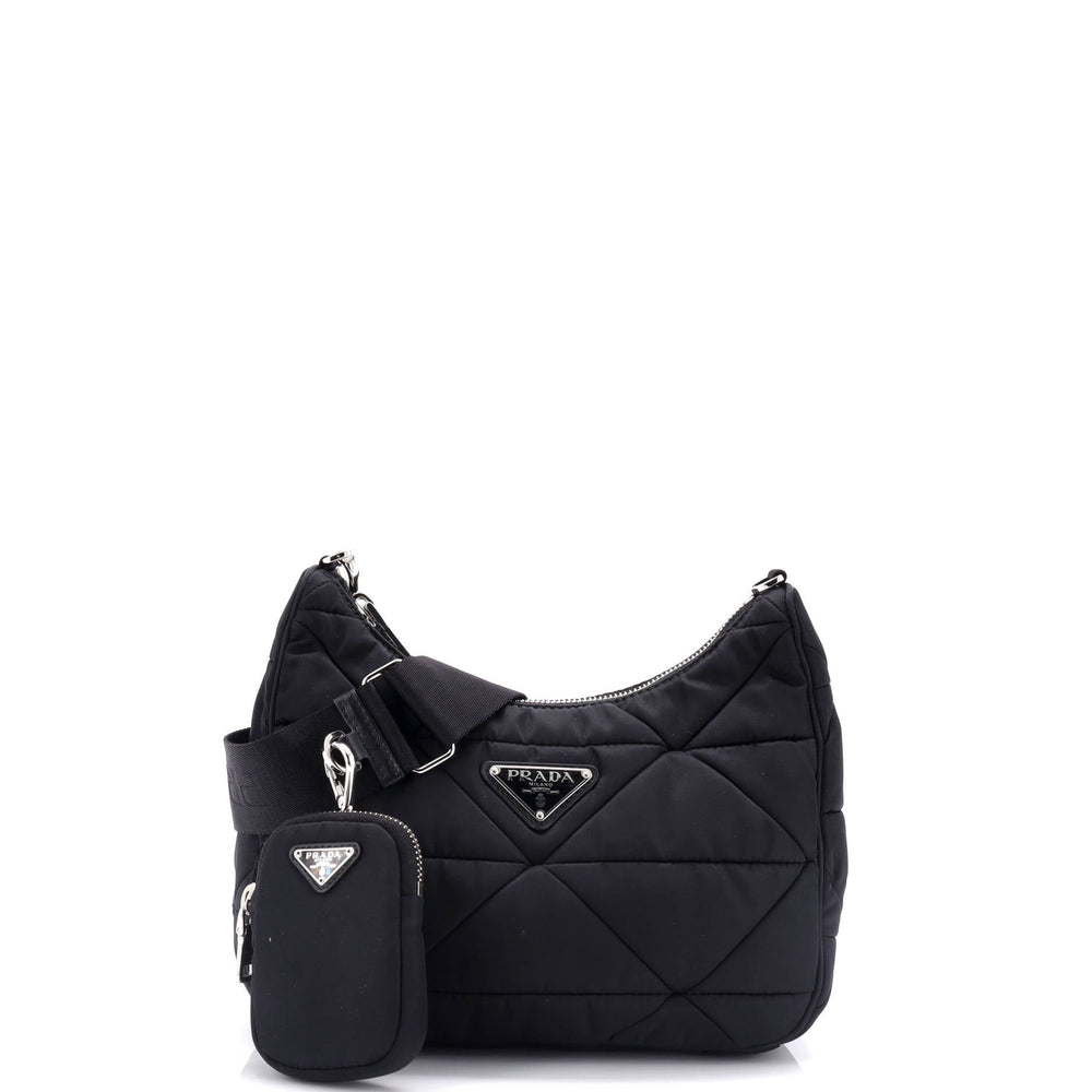 PRADA Re-Edition Shoulder Bag Quilted Tessuto Small