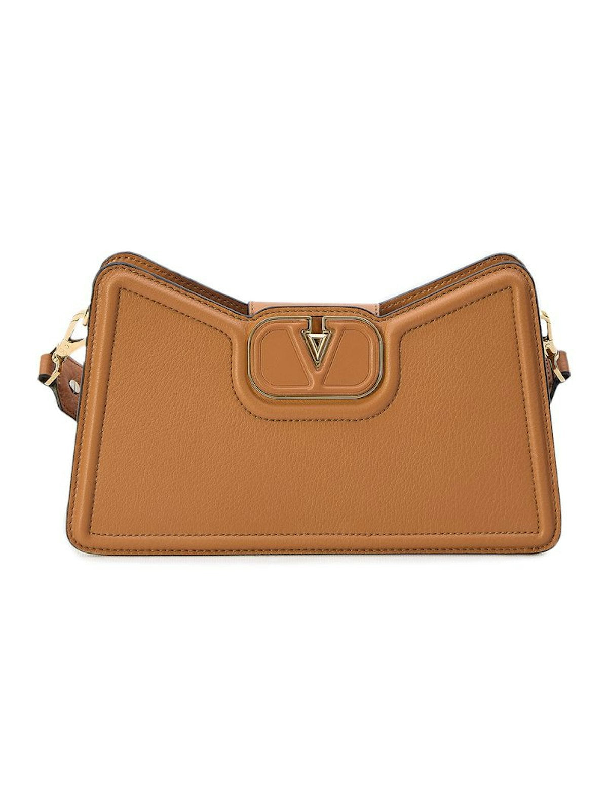 Valentino Garavani Women's Vlogo Leather Shoulder Bag in Brown | 4W2B0N11LFN