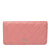 Pink Quilted Leather L Yen Continental Wallet