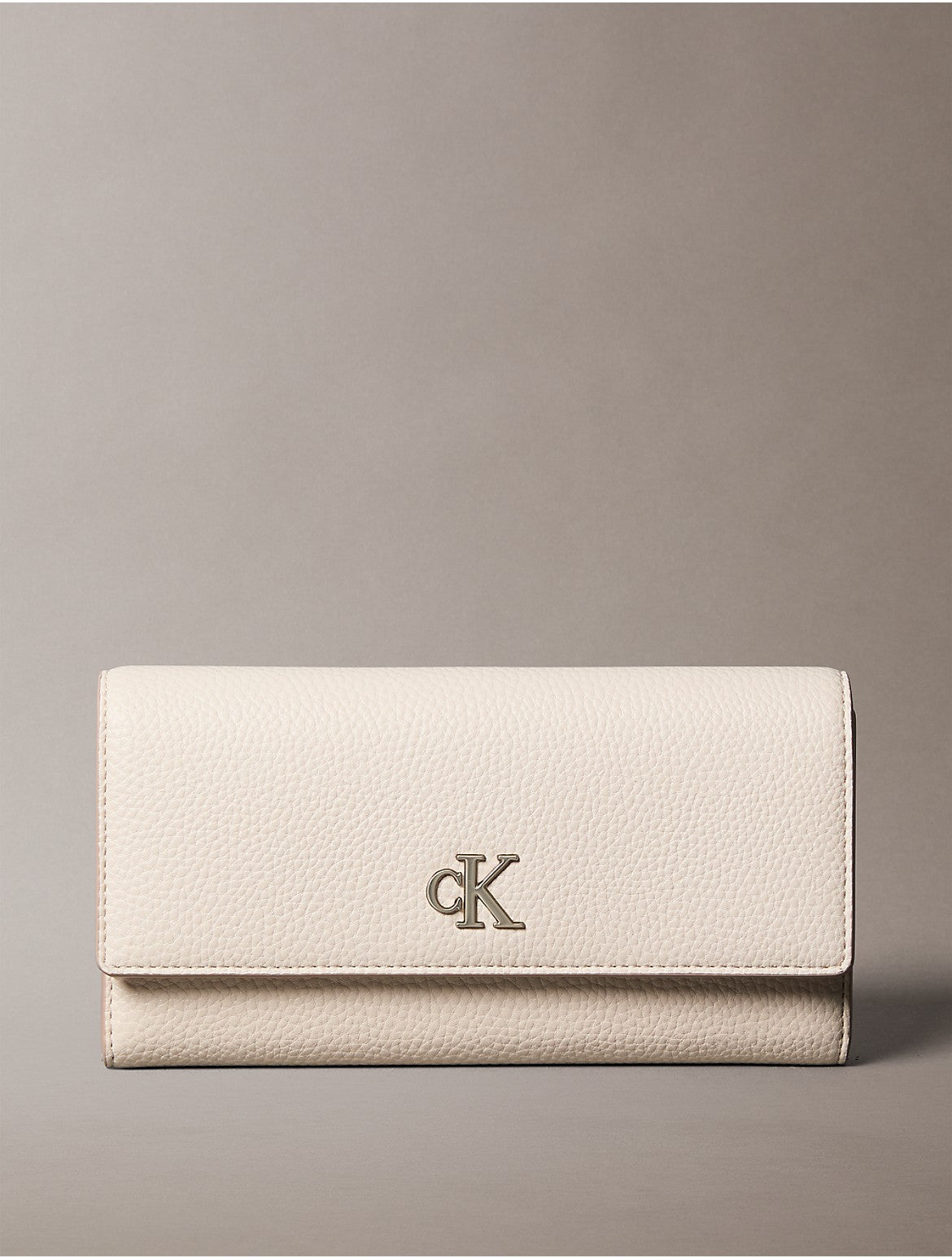 Calvin Klein Portefeuille en cuir Archive pour femme - Blanc