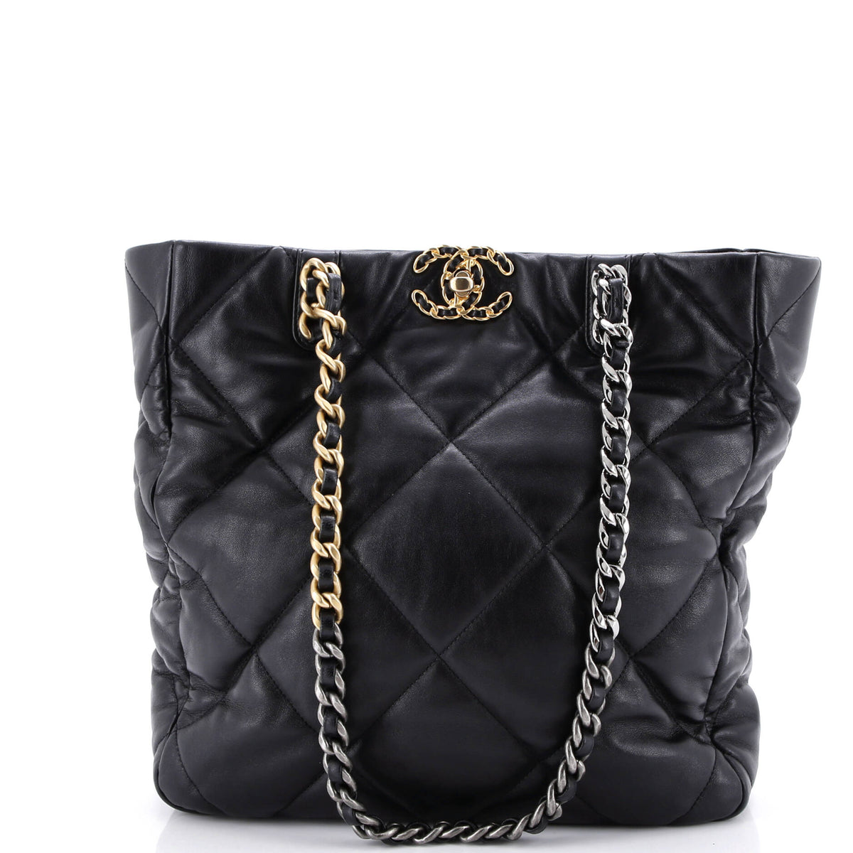 Chanel CHANEL 19 Shopping Bag Quilted Leather Medium