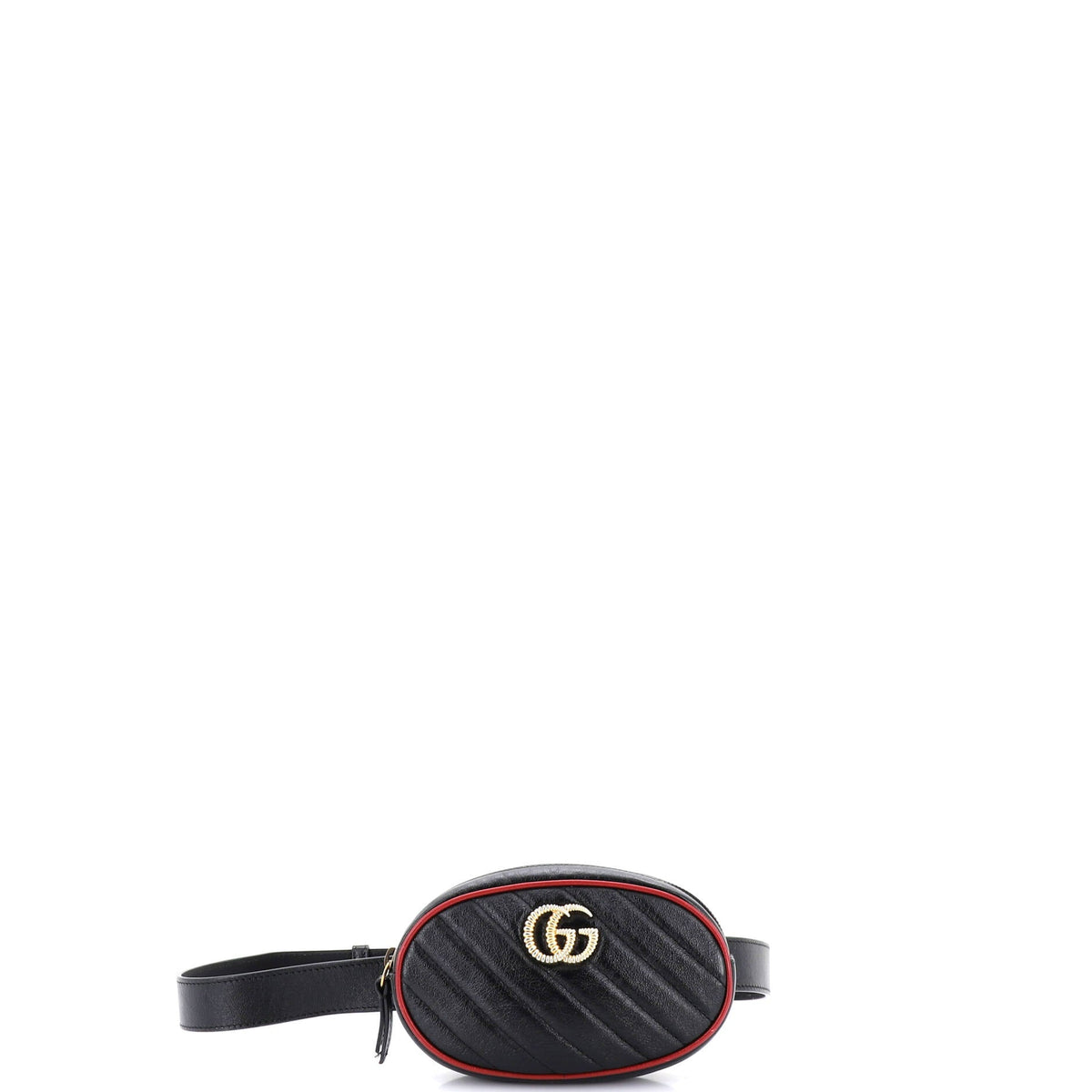 Gucci GUCCI GG Marmont Belt Bag Diagonal Quilted Leather