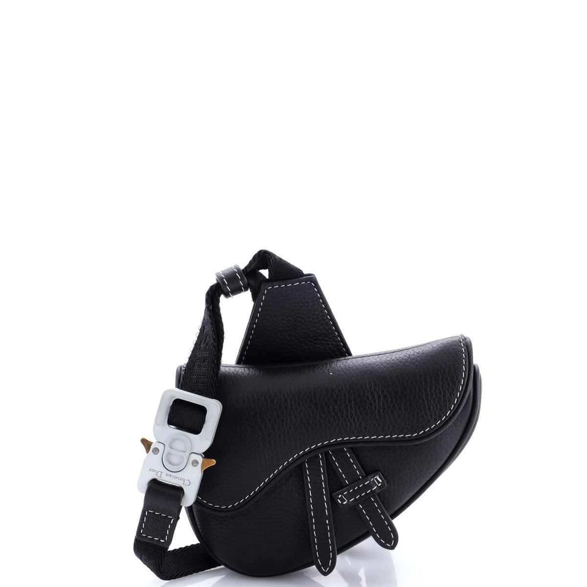 Christian Dior Saddle Crossbody Bag Leather Nano