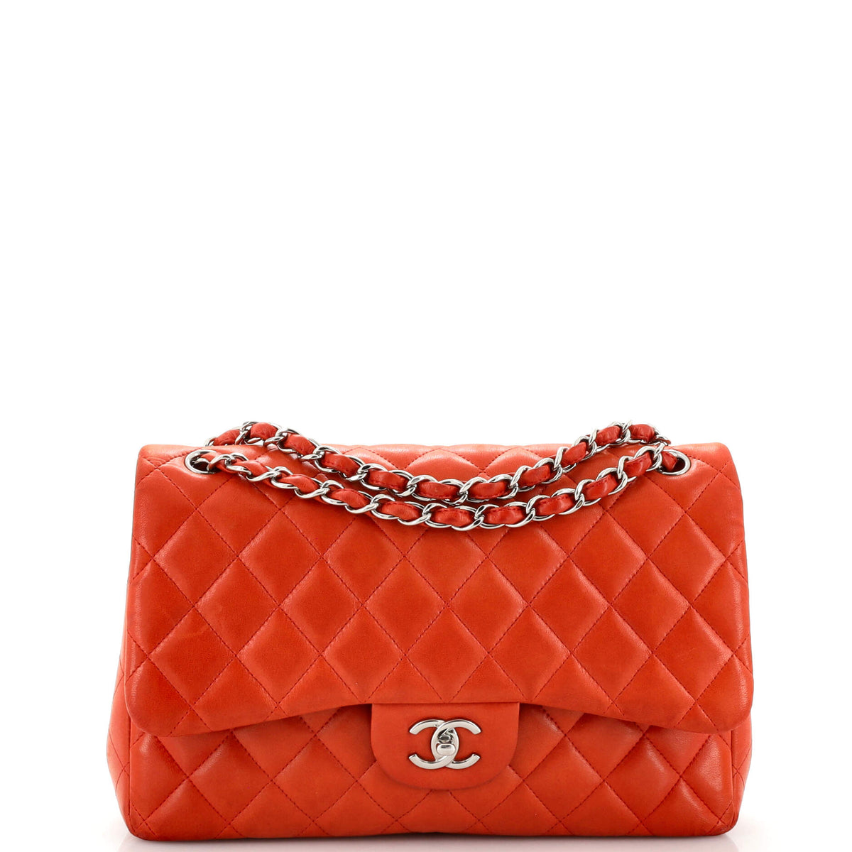 Chanel CHANEL Classic Double Flap Bag Quilted Lambskin Jumbo