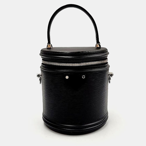 Black Epi Leather Cannes Vanity Case Bag