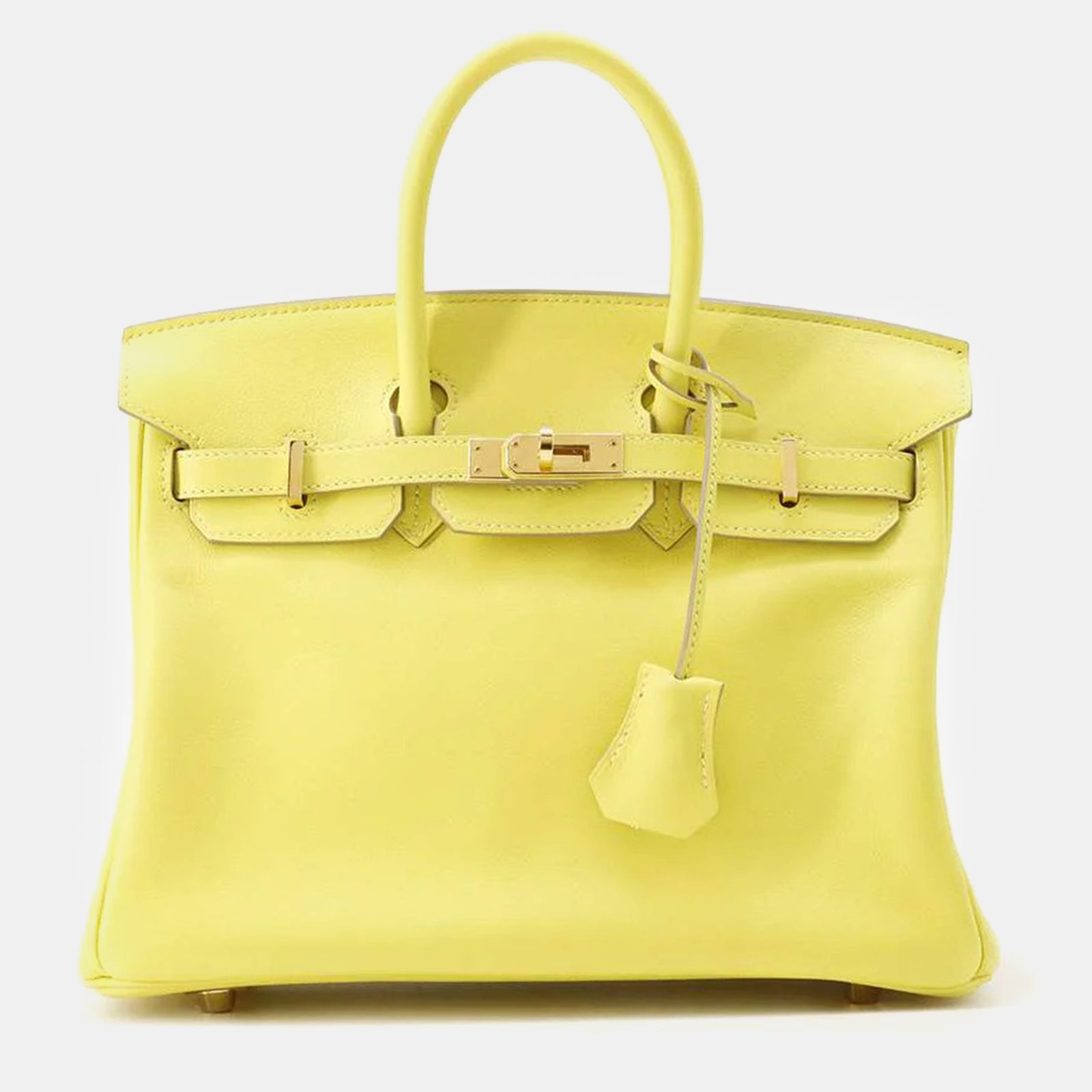 Herm?s Limettengrüne Swift Leather 25 Birkin Tote