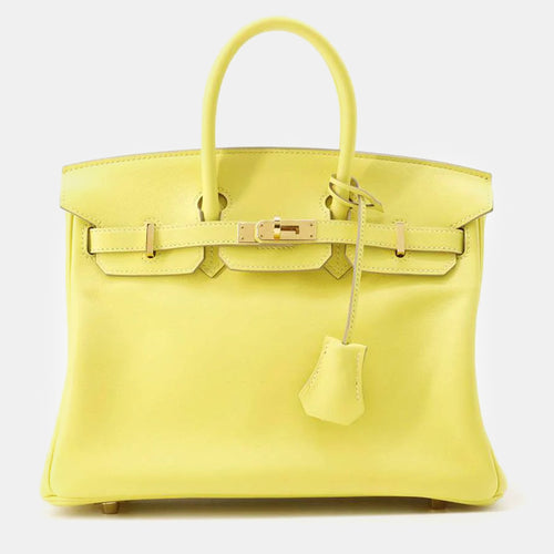 Lime Swift Leather 25 Birkin Tote Bag