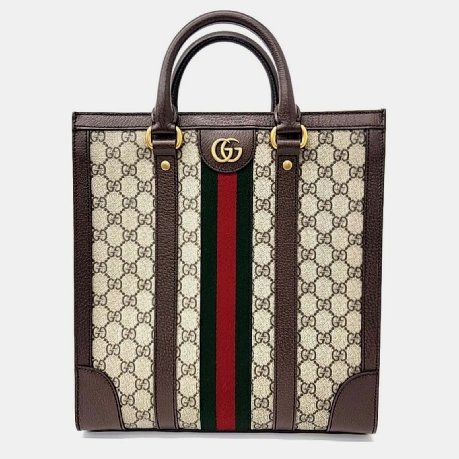 Gucci Mittelgroße Tragetasche „Ophidia“ aus GG Canvas in Beige