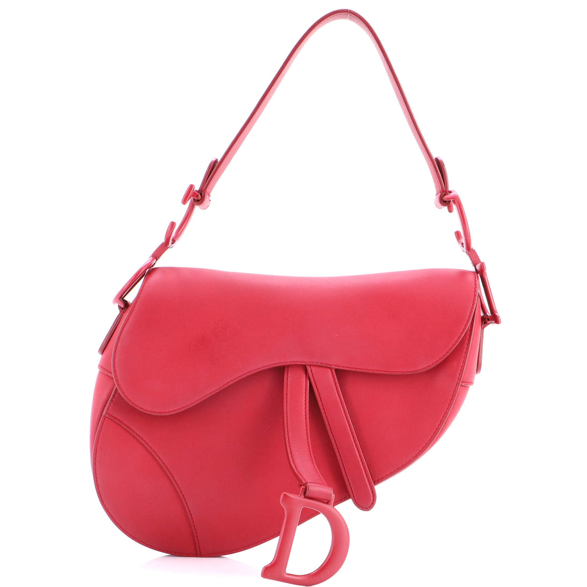 Christian Dior Ultra Matte Saddle Handbag Leather Medium