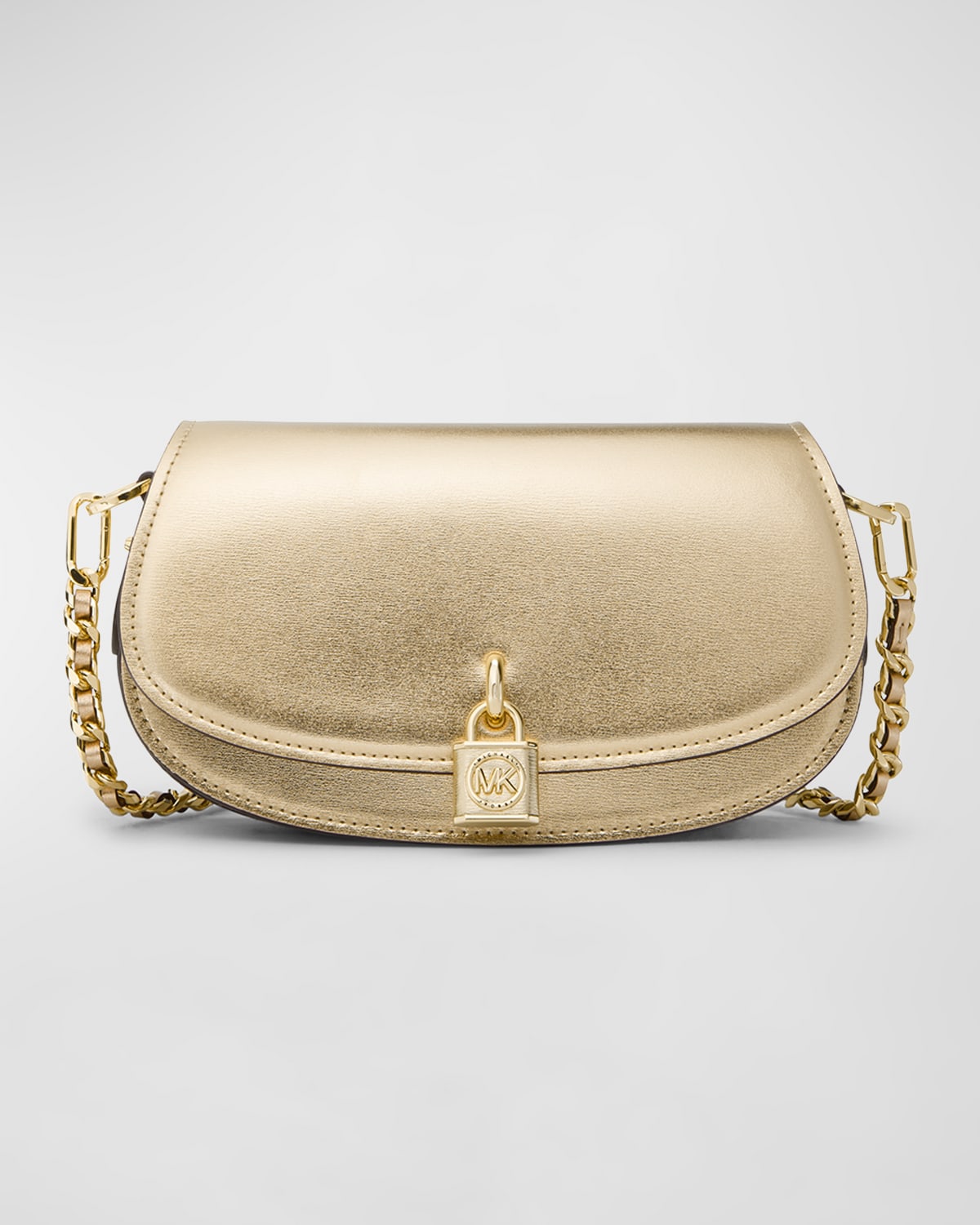 Michael Kors Small East-West Metallic Chain Shoulder Bag
