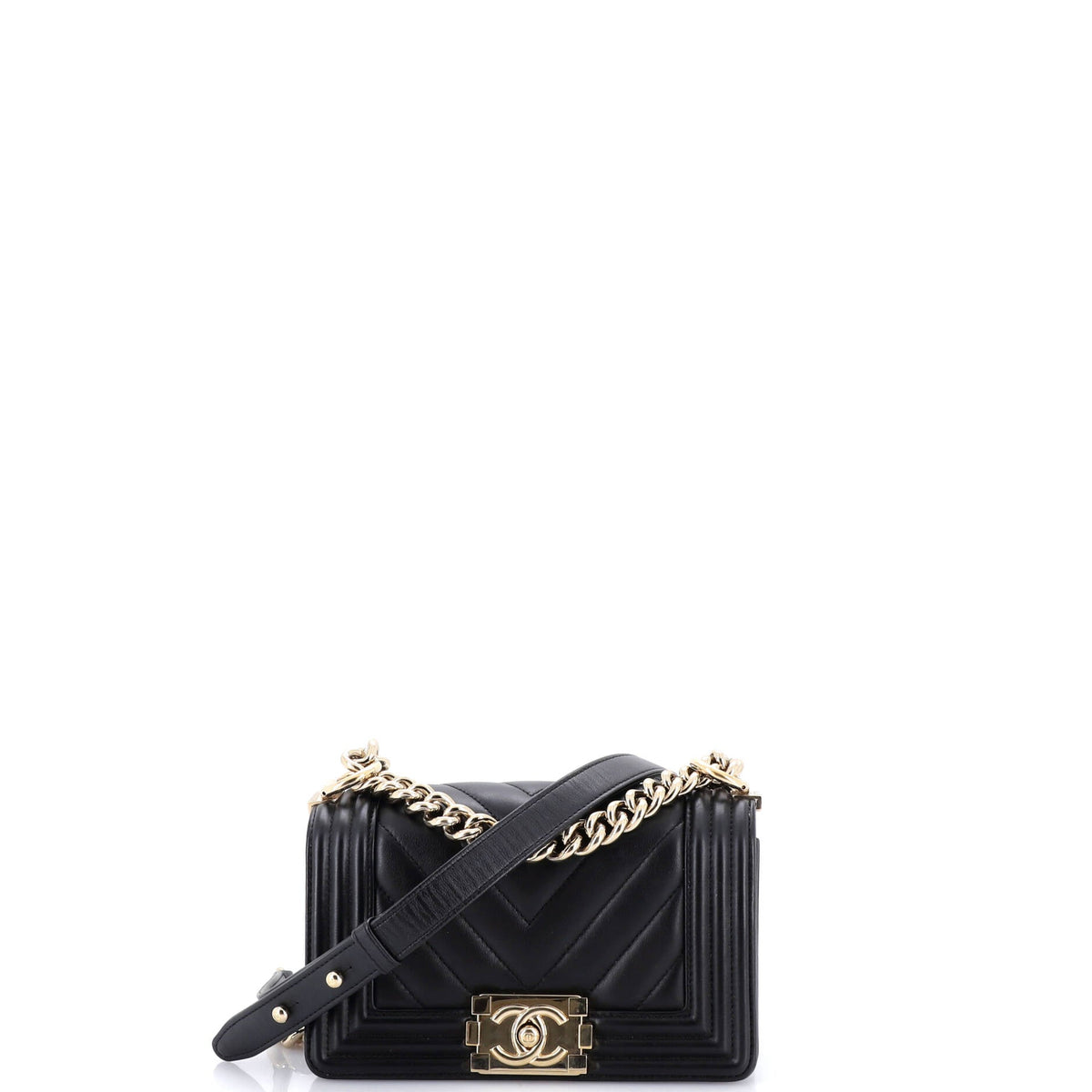 Chanel CHANEL Boy Flap Bag Chevron Lambskin Small
