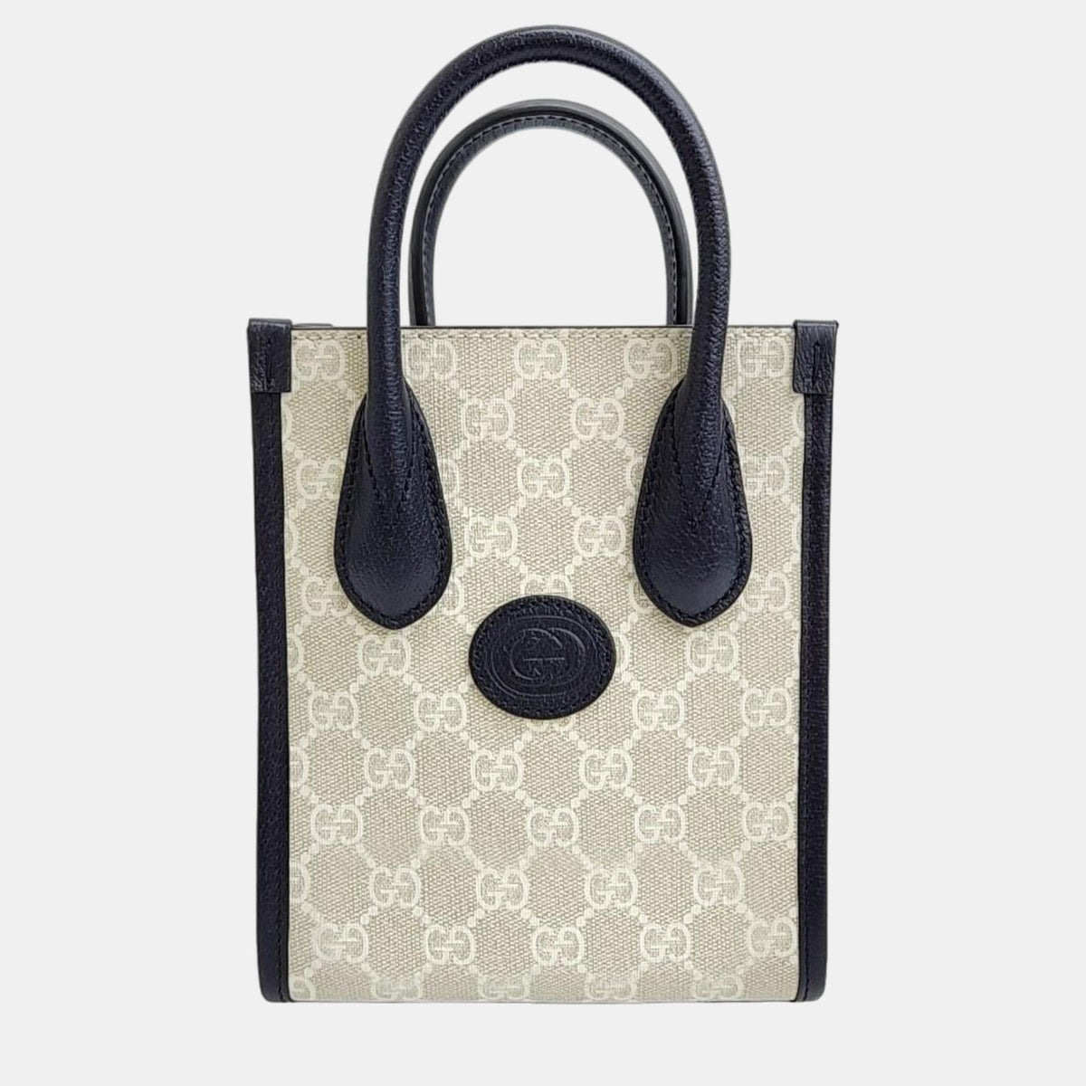 Gucci White/Beige GG Ophidia mini tote bag