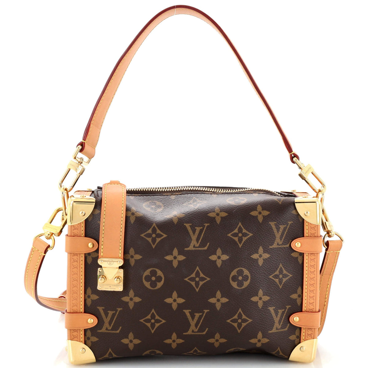 Louis Vuitton Side Trunk Handbag Monogram Canvas MM