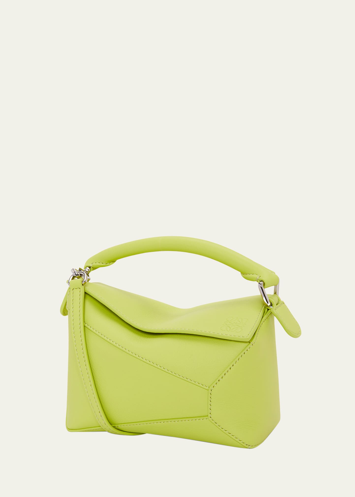 Loewe x Paula's Ibiza Puzzle Edge Mini Top-Handle Bag in Leather