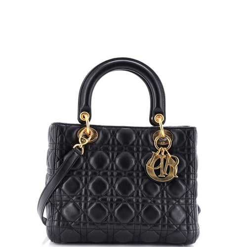 Lady Dior Bag Cannage Quilt Lambskin Medium