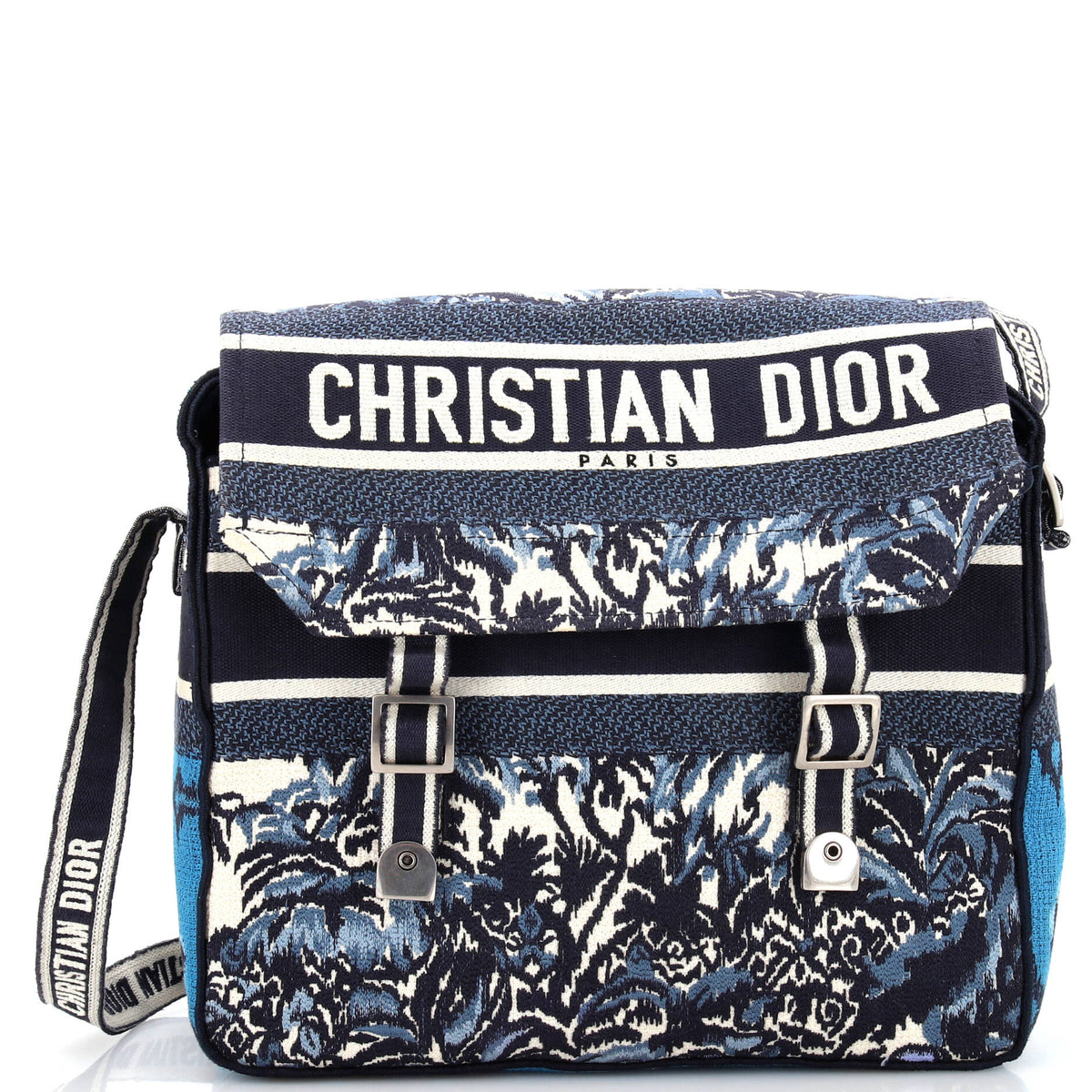 Christian Dior Diorcamp Messenger Bag Embroidered Canvas