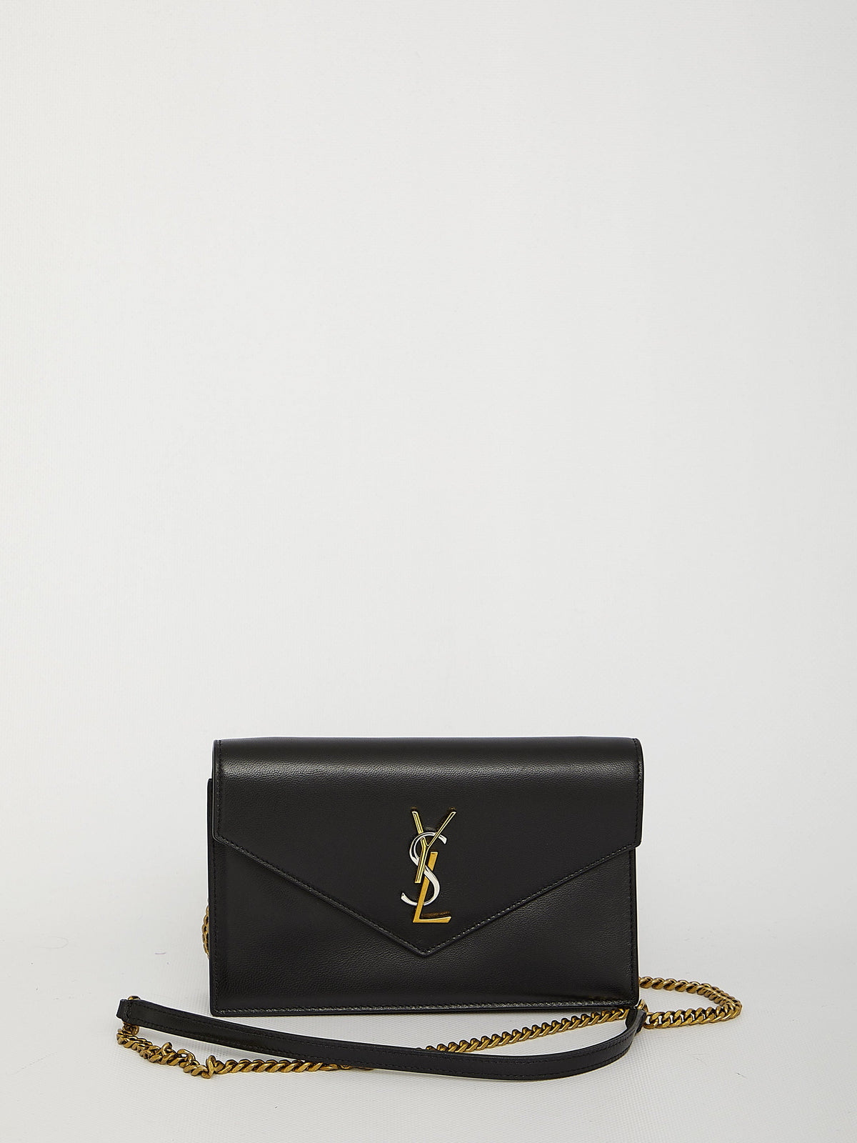 Saint Laurent Women's Cassandre Bag With Chain in Black | 743050AAB4K