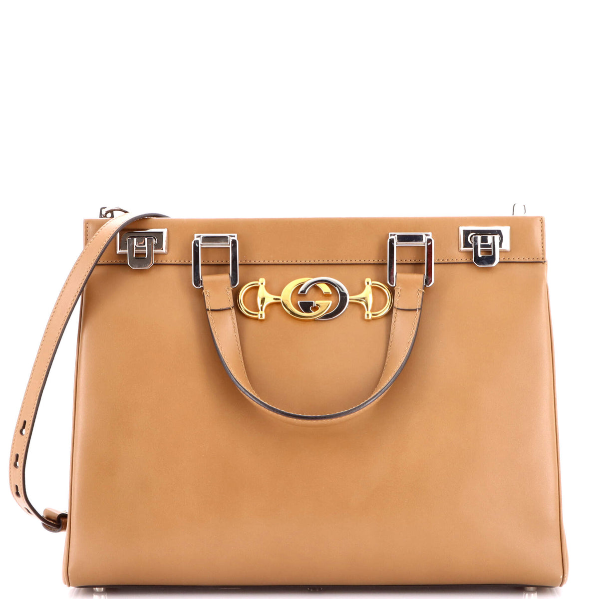 Gucci GUCCI Zumi Top Handle Bag Leather Medium