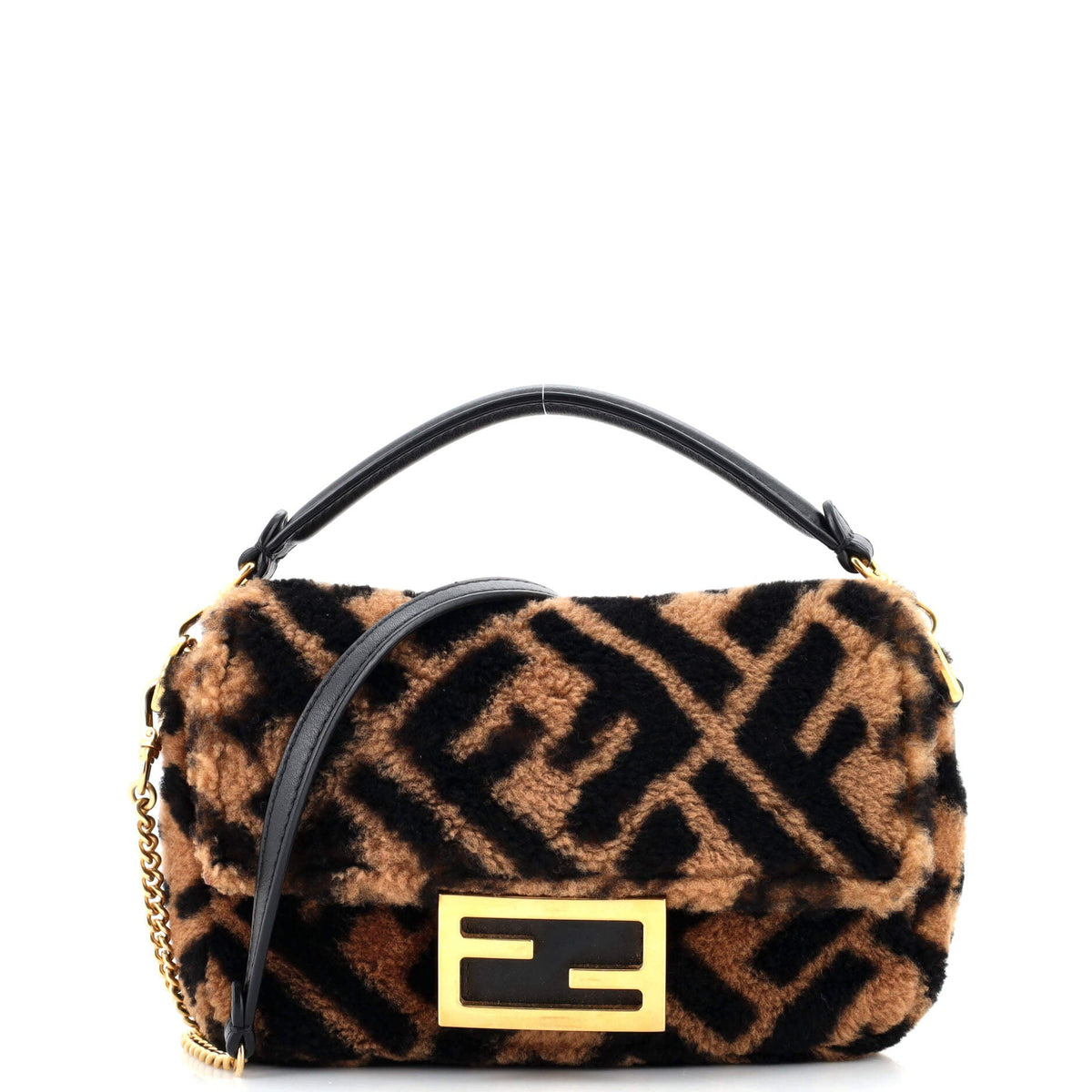 Fendi FENDI Baguette NM Bag Zucca Shearling Mini