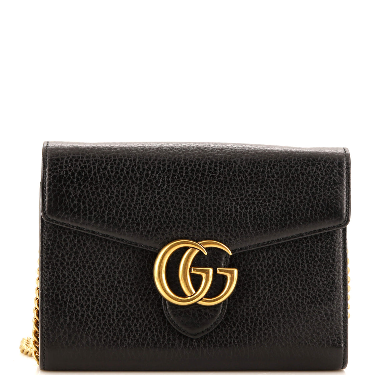 Gucci GUCCI GG Marmont Chain Wallet Leather Mini