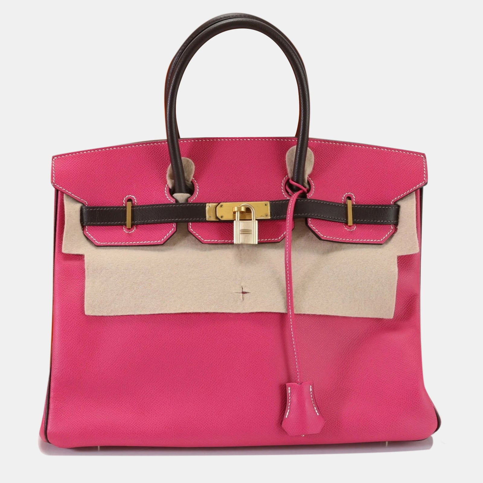 Herm?s Sac à main Birkin 35 en cuir Rose Tyrien