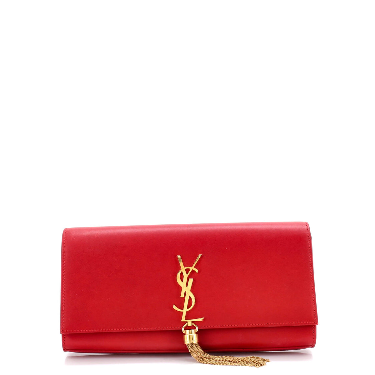 Saint Laurent Classic Monogram Tassel Clutch Leather Long