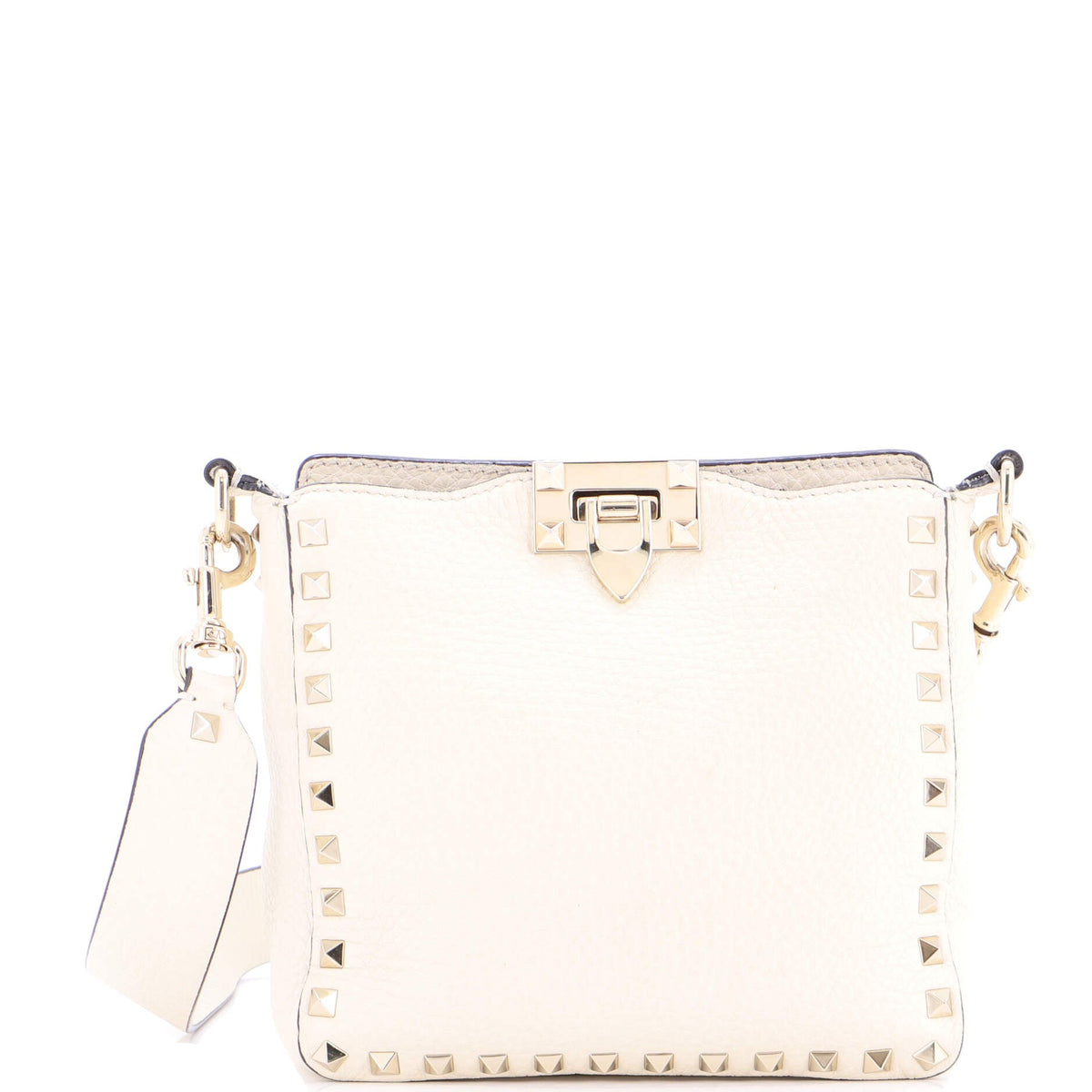Valentino VALENTINO GARAVANI Rockstud Flip Lock Messenger Bag Leather Mini