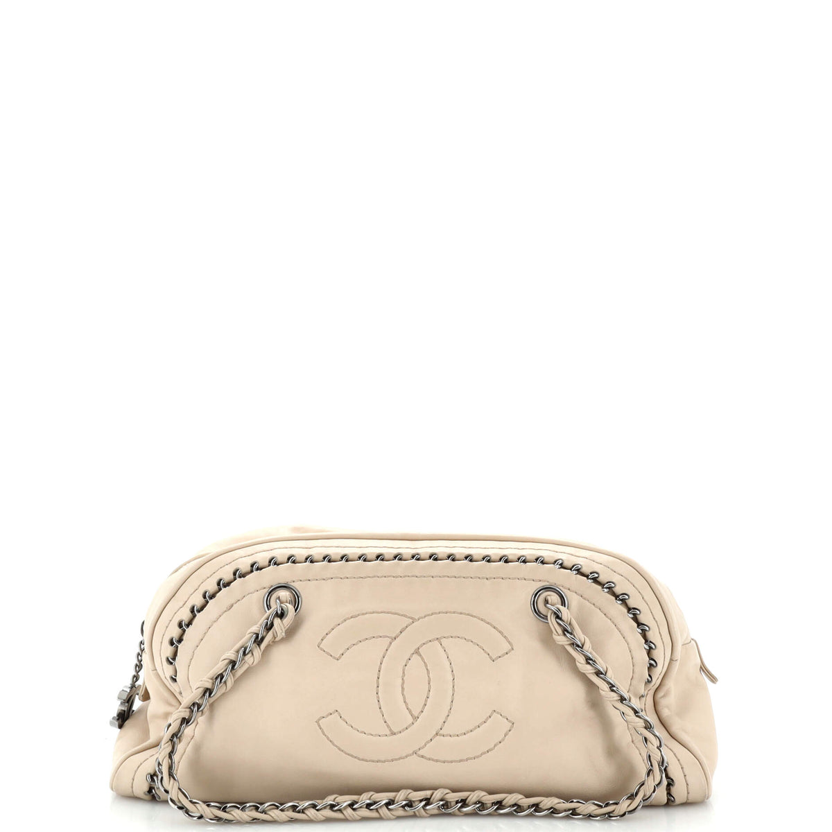 Chanel CHANEL Luxe Ligne Bowler Bag Leather Medium