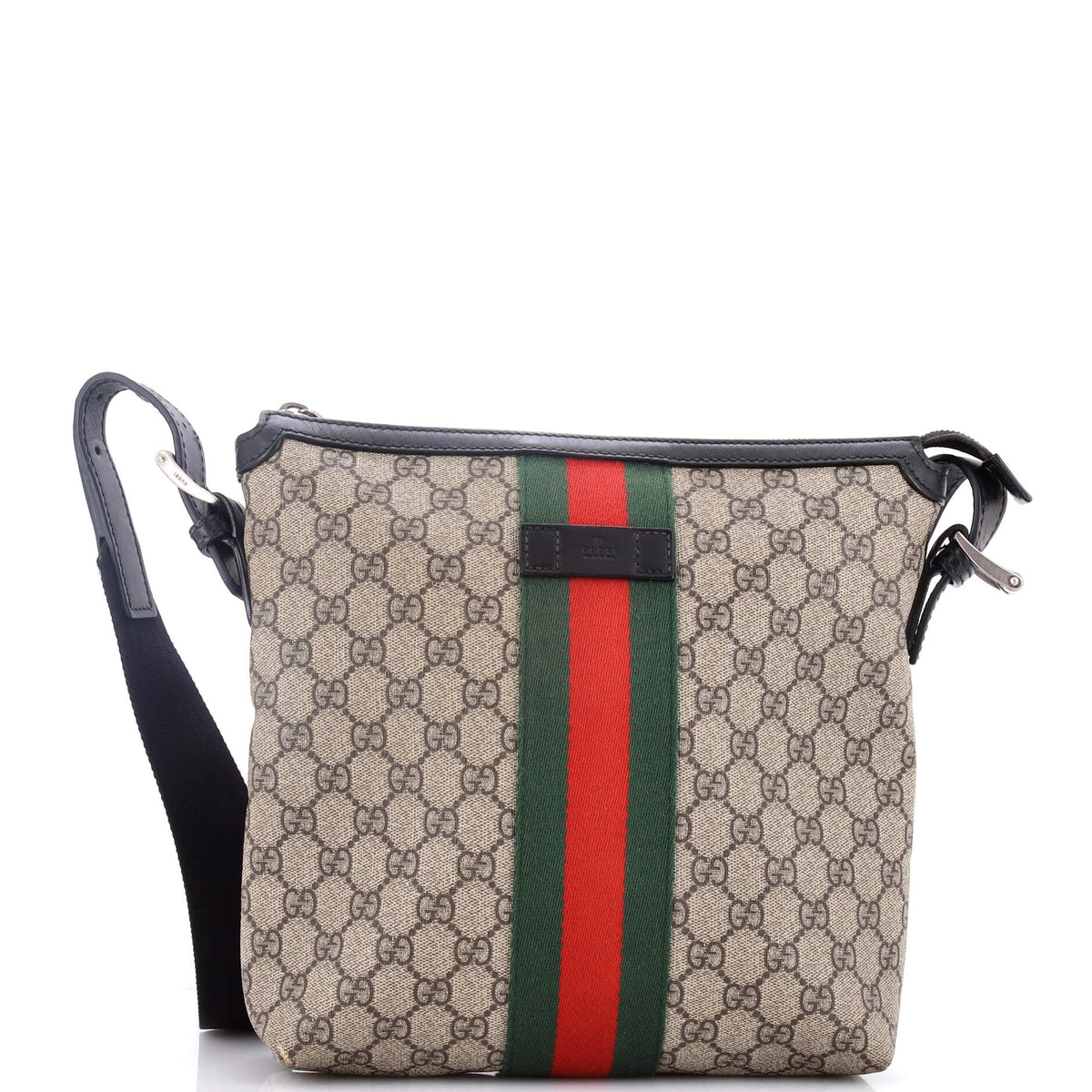 Gucci GUCCI Web Messenger Bag GG Coated Canvas Small