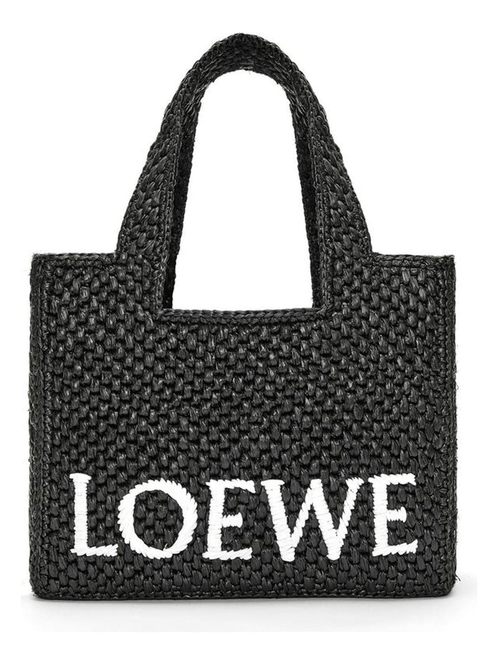 Women's Small Font Tote Bag in Black | A685B59X01