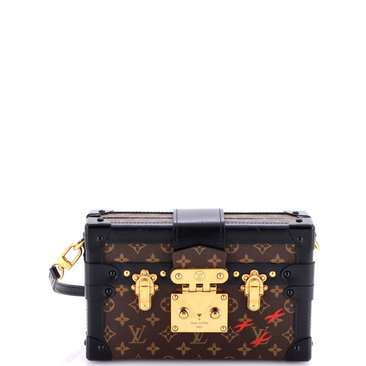 Louis Vuitton Petite Malle Handbag Monogram Canvas